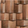 Marburg|3D brown modern wooden block wallpaper|3D Effect