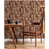 Marburg|3D brown modern wooden block wallpaper|3D Effect