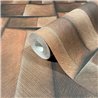 Marburg|Papel pintado bloques madera 3D marrón moderno|Efecto 3d