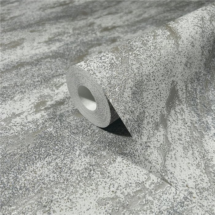 Marburg|Modern wallpaper with metallic silver gray details|Stucco Imitation