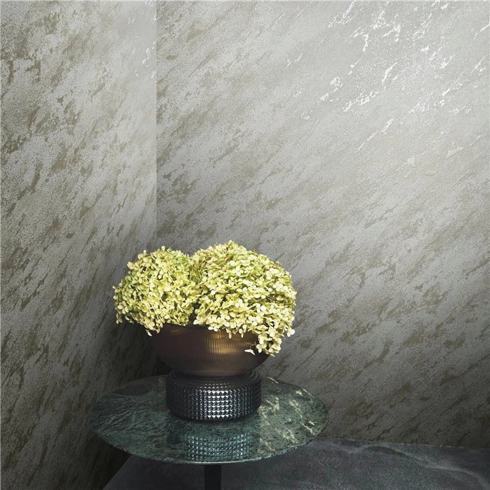 Marburg|Tapete in metallisiertem Beige mit Betonoptik|Stuckimitat