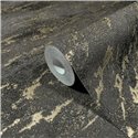 Marburg|Wallpaper with black and gold concrete look|Stucco Imitation