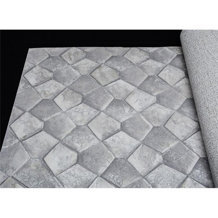 Marburg|Wallpaper mosaic stone gold and gray|Wallpaper
