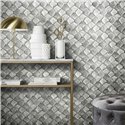 Marburg|Wallpaper modern mosaic stone gold and silver|Wallpaper