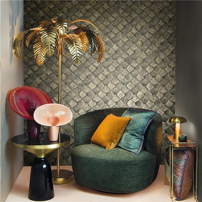 Marburg|Wallpaper modern golden stone mosaic|Wallpaper