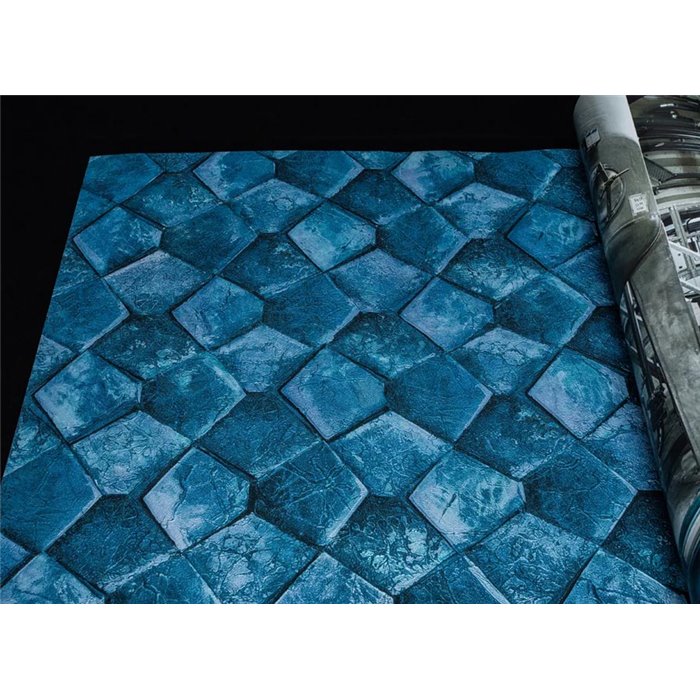 Marburg|Papier Peint mosaïque bleue moderne|Papier Peint