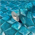 Marburg|Papier Peint mosaïque bleue moderne|Papier Peint
