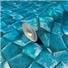 Marburg|Papier Peint mosaïque bleue moderne|Papier Peint