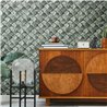 Marburg|Wallpaper greenish-gray stone mosaic|Wallpaper