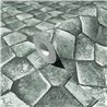 Marburg|Wallpaper greenish-gray stone mosaic|Wallpaper