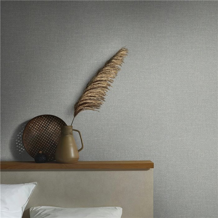 Marburg|Tapete glatte Textil-Effekt in modernem Grau und Grün|Textilimitation