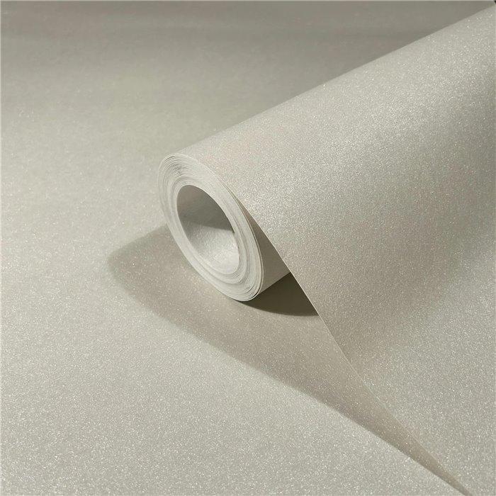 Papel pintado liso efecto cromado blanco perla moderno - Marburg Eclectic 86558