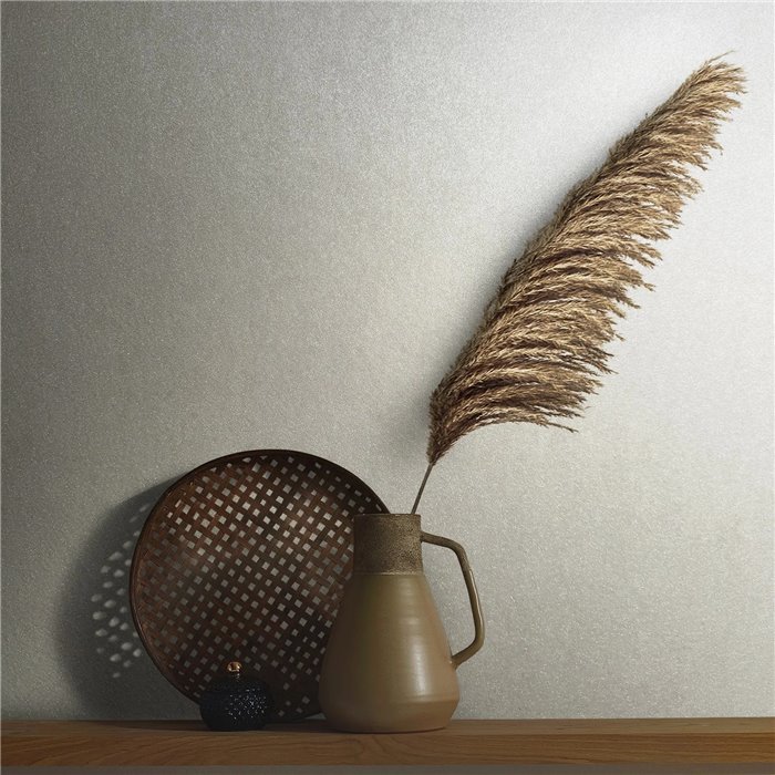 Marburg|Tapete glatt, modernes Perlweiß mit Chrom-Effekt|Tapeten