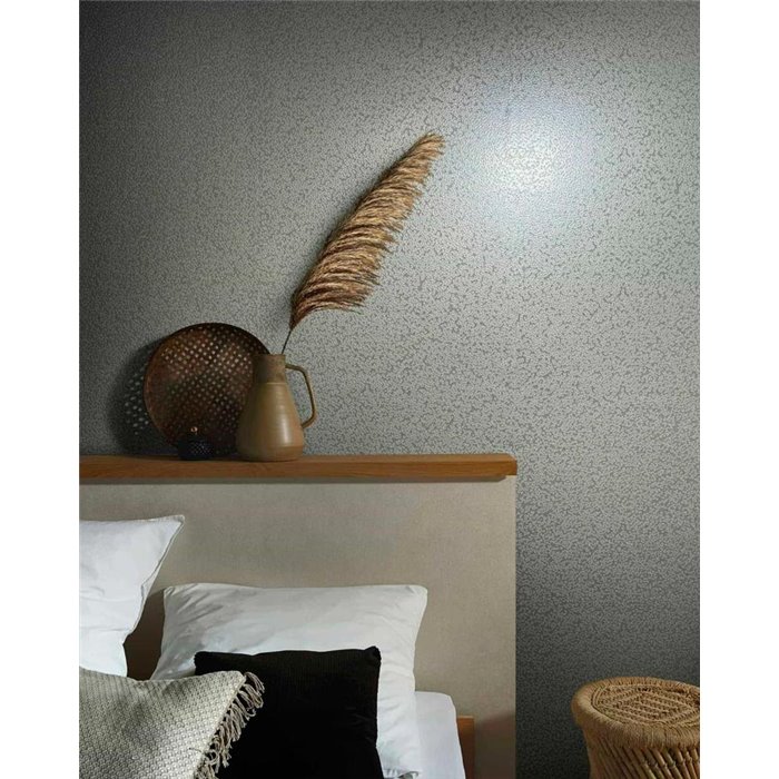 Marburg|Papel pintado placa de metal martilleado gris plateado|Metalizado