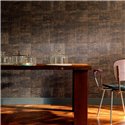 Elitis|Dark brown natural fibre-effect wallpaper|Raffia Imitation