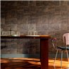 Elitis|Dark brown natural fibre-effect wallpaper|Raffia Imitation