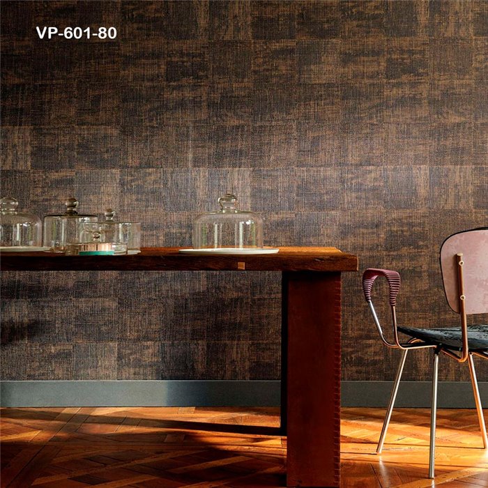 Elitis|Brown-grey natural fibre texture wallpaper|Raffia Imitation