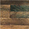 Elitis|Papier peint vinyle effet bois marron et vert|Imitation Bois