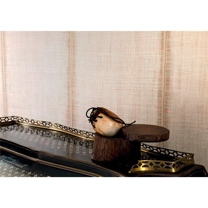 Elitis|Tapete in Leinenoptik handgefertigt beige|Textilimitation