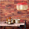 Elitis|Brown wood-effect textured wallpaper|Wood Imitation