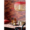 Elitis|Brown wood-effect textured wallpaper|Wood Imitation