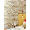 Elitis|Papier peint bois de palmier beige et gris haut de gamme|Imitation Bois