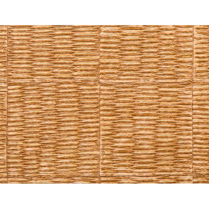 Elitis|Papel pintado marrón dorado con lujoso tejido de mimbre|Papel Pintado