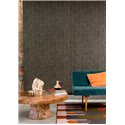 Elitis|Dark-toned wicker wallpaper with sophisticated air|Wallpaper