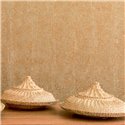 Elitis|Korboptik-Tapete, gold und bronze, ethnischer Stil|Tapeten