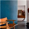 Elitis|Tapete in blauer Korboptik, lackiert, handwerkliche Struktur|Tapeten