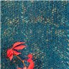 Elitis|Papier peint osier bleu effet laqué texture artisanale|Papier Peint