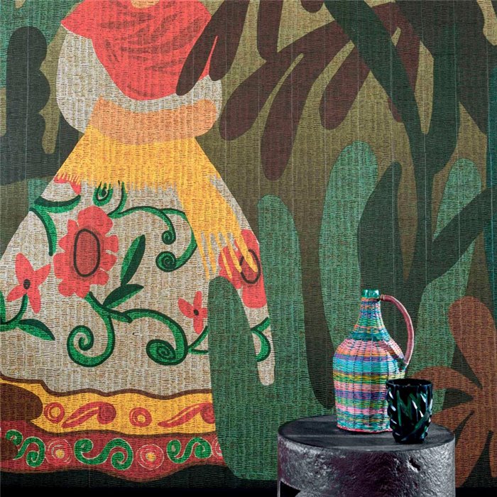 Elitis|Mural pared La passion de Diego folclórico colorido|Murales de Pared