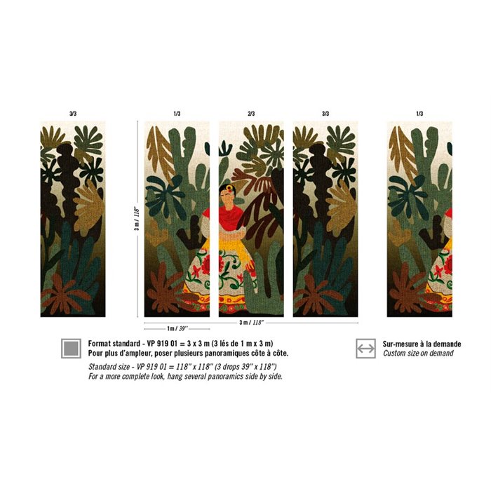 Elitis|Mural pared La passion de Diego folclórico colorido|Murales de Pared