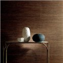 Elitis|Silk-effect wallpaper in Japanese style, dark brown|Wallpaper