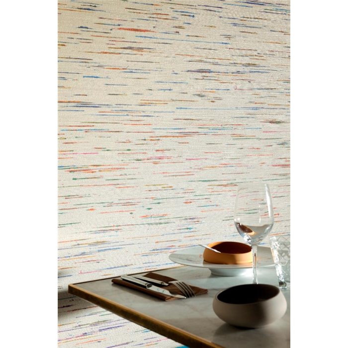 Elitis|Wallpaper with white silk texture effect|Wallpaper