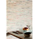 Elitis|Vinyl wallpaper with silk texture and red colour|Wallpaper