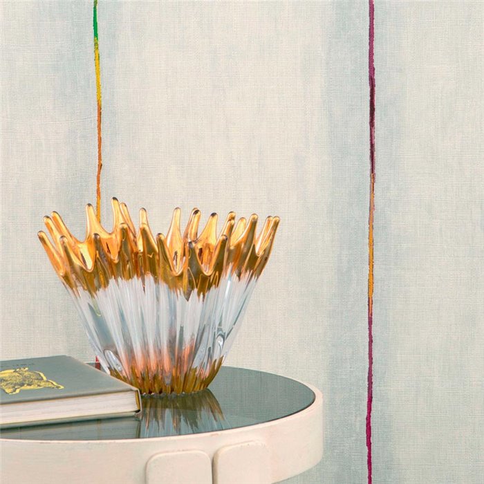 Elitis|Papier peint minimaliste blanc avec relief et rayures|Papier Peint