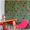 Elitis|Papier peint décoratif avec oiseaux tropicaux et palmiers|Papier Peint