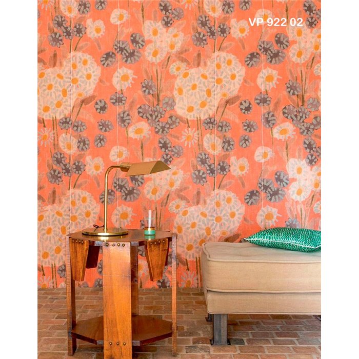 Elitis|Papel pintado floral con grandes margaritas retro|Papel Pintado