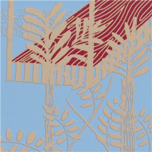 Casamance|Wallpaper Mexican brown Tehuana flowers|High-End