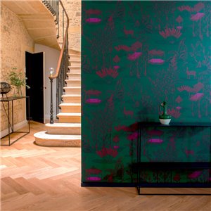 Casamance|Papier peint fibres naturelles raphia natte brun|Haut Gamme 2