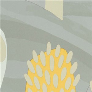 Khroma|Papier peint floral bleu et doré éclat sur fond noir|Papier Peint