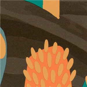 Papeldecor|Wallpaper cheerful orange background with tropical papaya fruits|Wallpaper