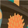 Elitis|Retro wallpaper with trees and houses|Wallpaper