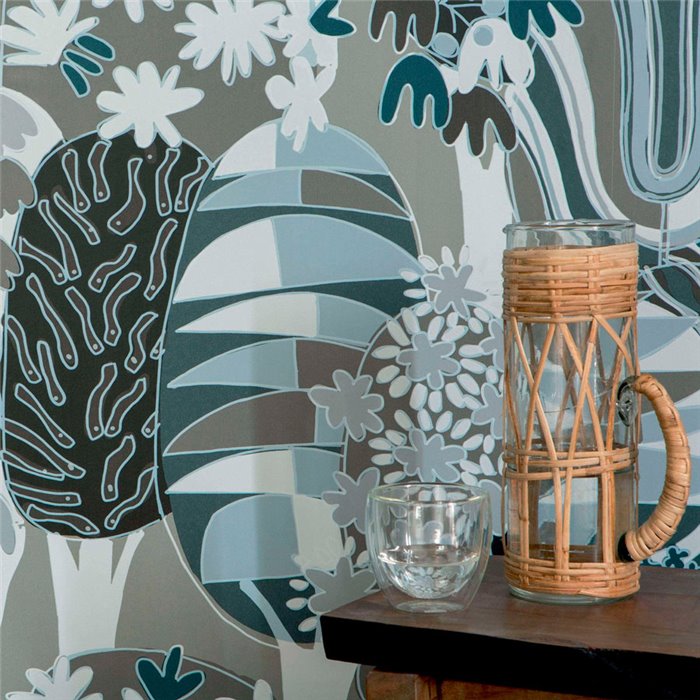 Elitis|Papel pintado floral setentero con un aire british|Papel Pintado