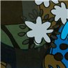 Elitis|Bäuerliche Tapete mit Szenen und Retro-Blumen|Tapeten