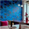 Elitis|Tapete mit blauen Hügeln und Bäumen, orientalischer Stil|Tapeten