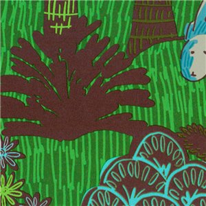 Elitis|Papier peint avec scène de forêt enchantée et animaux|Papier Peint