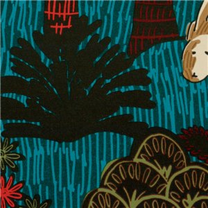 Elitis|Papier peint avec scène de forêt enchantée et animaux|Papier Peint