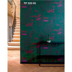 Khroma|Art-Déco-Tapete mit grauen und braunen Würfeln|Tapeten 2